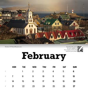 Isole Faroe viaggio organizzato 02 faroe islands calendar 2022 feb