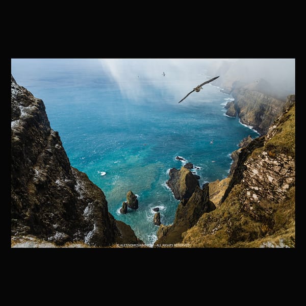 BEINISVØRÐ CLIFF, FAROE ISLANDS - POSTER beinisvord suduroy cliffs faroe islands